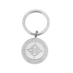 Amaxer Witch Knot Pendant Keychain Vintage Witchcraft Celtic Knot Irish Endless Love Amulet Viking Medallion Charm Statement Chain Keyring Keychain (style1)