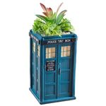 Doctor Who Tardis Indoor Planter for Real or Faux Plants & Succulents - 6" Ceramic - Dr. Who Decor for Home, Desk & Office - Officially Licensed - New Season Gift for Teens, Adults, Mothers Day