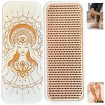 TENGRY Sadhu Board, Beginners, Extra Light Sadhu Board, 8mm (0.31IN), Hexagon, Flower of Life, Aluminum Nails, Slim Sadhu Wood Board for Yoga, Acupuncture Foot Massage (Lotus Flower)