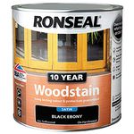 RONSEAL 10 Year Woodstain Black Ebony 750ml