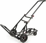 Krane AMG 500 Heavy Duty Foldable Utility Cart with Large 8" Wheels, Carbon Steel Frame & 500 lb Load Capacity - 3-Way Convertible Dolly with Tilt, Platform & Hand Truck Modes - Black - Pack of 1