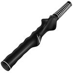 MAKINGTEC Golf Club Grip, Golf Swing Trainer Training Grip, Left and Right Hand Auxiliary Practice Teaching Aids ( Black）