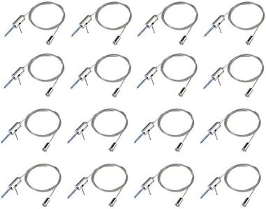 OTTFF 16 Pcs Lighting Light Suspension Cables Kit Steel Hanging Chains, Per Strip Load 6.6 Ib & 3 ft for LED Panel Light LED Shop Lights Aquarium Lights, Attachments Included