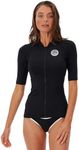 Rip Curl Womens Classic UV Rash Vest, Black, Small US