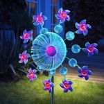 40" Solar Flower Gem Wind Spinners 