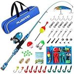 PLUSINNO Kids Fishing Pole with Spi