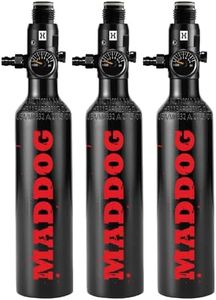 Maddog 13ci/3000psi Aluminum Compressed Air HPA Paintball Tank with Regulator - Hydro Cycle Exempt - Refillable Tank Ships Empty - 3 Pack