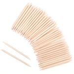 200 Pieces Orange Sticks for Nails Wood Cuticle Pusher Sanding Sticks Double Sided Fine Detailing Sanding Sticks Cuticle Pusher Remover Manicure Pedicure Tool