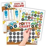 Truck Potty Training Chart for Toddlers Boys - Potty Chart for Boys with Stickers, Sticker Chart for Kids Potty Training Chart for Toddlers Boys, Potty Sticker Chart for Toddlers Boy, Potty Rewards