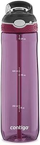 Contigo Ashland Autospout Agua con Pajita emergente, Botella Reutilizable sin BPA, antigoteo e Adecuada para Viaje, Gimnasio, Deporte, Bicicleta, 720 ml, Unisex-Adult, Passionfruit