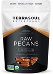 Terrasoul Superfoods Organic Pecans, 11 Oz (Pack of 2) - Mammoth Halves | Fresh | Raw