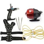 Marksman® 5Bullet Star Fishing Slingshot with Red & Metal Reel Combo Set (BL10S Fishing Tool Set LEFTHAND)