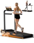 Folding Treadmill with 16% Incline, 3 in 1 Foldable Treadmill, Under Desk Walking Pad for Home Office, 10KM/H, 2.5HP Quiet Motor Portable Running Machine with Remote & LED Display, 136KG Capacity