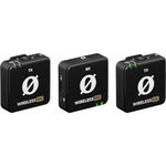 Rode Røde Wireless Me Dual Set Ultra-Compact Wireless Microphone System With Built-In Microphones, Gainassist Technology And 100M Range For Filmmaking, Interviews And Content Creation(Black)