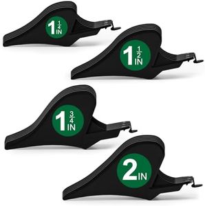 Clipper Guards Set, 4 Pack 1.25", 1.5", 1.75", 2" Compatible with Most Wahl Clippers, Black Replacement Guides