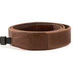 MegaGear MG1519 SLR, DSLR Leather Shoulder or Neck Strap for Canon, Nikon, Samsung, Olympus, Sony, Fujifilm, Panasonic - Dark Brown