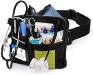 Cedilis Nurse Fanny Pack with Medical Gear Pockets, Tape and Stethoscopes Holder, Multi Compartment Nurse Organizer Pouches,Nursing Belt Bag for Nurse Tool and Supplies, Student and Nurse Use, black,