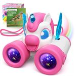 Toys for 3-9 Year Old Girls Unicorn Binoculars Kids with Bird Watching Manual, Unicorn Gifts for Girls for 3 4 5 6 7 8 9 Year Old Kids Toys Age 3-12 Toddler Educational Game Christmas Birthday Present
