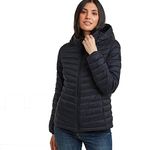 TOG24 Garriston Womens Lightweight, Supersoft Quilted Colourblock Puffer Jacket for Winter with Fixed Hood and Eco-friendly Thermal Filling (Dark Indigo, 10)