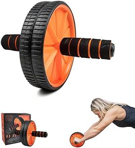 Phoenix Fitness Ab Roller for Abdominal Training - Fitness Exercise Abs Roller Wheel for Home and Gym - Foam Grip Handles for Ab Core Workout
