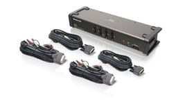 IOGEAR 4-Port DVI KVMP Switch with Full Set of Cables (GCS1104 TAA Compliant)