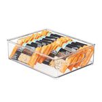 iDesign Linus Plastic Storage Bin with Handles for Kitchen, Fridge, Freezer, Pantry, and Cabinet Organization, BPA-Free, Large