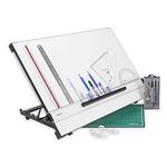 Isomars A2 Drawing Board Table Model Kit (Set of 10 Items) - Comes with 18.5" x 25" Drawing & Drafting Board Ideal for Architects, Engineers, Designers & Artists Students and Professionals