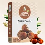 AMAN HERBALS - Aretha Powder For Hair | Aritha Powder | Organic | Hair Wash -100gm