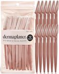 Kitsch Pro Dermaplaning Tool Set, Facial Hair Removal for Women, Eyebrow Razor and Face Razor for Women, Pink, 12 Pack