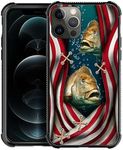 DAIZAG Case Compatible with for iPhone 11 Pro American Flag Fishing Phone Case Shockproof Soft TPU Phone Case Cover Case for iPhone 11 Pro