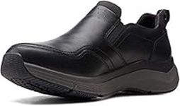 Clarks mens Sneaker, Black Black Leat, 10 US