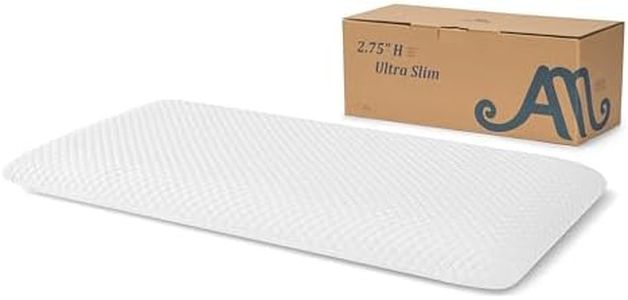 AM AEROMAX 2.75 Inches King Size Hyper Slim Memory Foam Pillow for Stomach and Back Sleepers - Thin, Flat Design for Cervical Neck Alignment and Deeper Sleep.