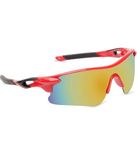 TENFORD UV Protected Sports Sunglasses for Women Men Multicolored Outdoor Sports Cricket, Cycling, Riding, Running, Baseball, Fishing Glasses Goggle (Unisex Adult) (F-RED)