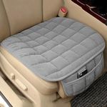 KeepCart Comfortable Ultra-Soft Memory Foam With Non-Slip Grip And Storage Pouch Car Seat Cover Sponge Front Rear, Universal Fit, All-Season (Gray Front 1Pc)