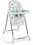 Mamas & Papas Snax Adjustable Baby High Chair for 6 Months Plus, Toddlers, Reclining, Foldable Highchair with Wipeable Removable Tray, Baby Feeding Chair, 120 x 90 x 85 cm, Happy Planet