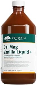 Genestra Brands Cal Mag Vanilla Liquid + - For Bone Health - Calcium & Magnesium Citrate - With Vitamin A, D & K1 - Calcium Supplement - Vanilla Flavour - 450 mL Liquid