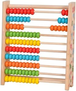 WNWLwooden Abacus Frame Learning Tool Growth Toy Beads Educational Counting Toy Abacus Math Thinking Abacus Counting Toy,for Preschool Learning, Learning Mathematics Abacus (Color Abacus)
