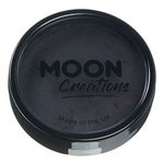 Moon Creations Pro Face & Body Makeup | Black | 36g | Professional Colour Paint Cake Pots for Face Painting | Face Paint For Kids, Adults, Fancy Dress, Festivals, Halloween