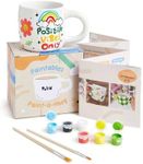 Pott'd Paintables Paint-a-Mug Kit Single Pottery Painting Kit for Adults Ceramic Painting Kit Includes Mugs, Paints, Brushes and Painting Inspiration Guide