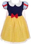 Dressy Daisy Princess Dress Up Clothes Halloween Fancy Party Tulle Skirt Summer Outfit with Cape for Baby Girls Size 6-12 Months, 099