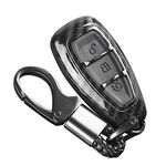 Carbon Fiber Remote Key Fob Case Shell Cover Compatible with Fords/Fo-cus/Fiesta/Kuga/C-Max