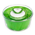 Zyliss Easy Spin 2 Salad Spinner, Large 6L Capacity, Plastic, Green, Unique AquaVent™/Retractable Cord and Brake System/Non-Slip Base/Easy Cleaning