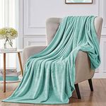 Walensee Fleece Blanket Plush Throw Fuzzy Lightweight (Throw Size 50x60 Light Blue) Super Soft Microfiber Flannel Blankets for Couch, Bed, Sofa Ultra Luxurious Warm and Cozy for All Seasons