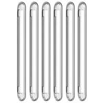 Clear Furniture Bumpers, Silicone Rubber Wall Protector from Chair Back, Adhesive Shower Door Bumpers for Cabinet Door Car Door Drawer Toilet Lid (6 Long)