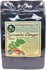 Moringa Turmeric Ginger Tea Bags 28 (Keto, Detox, Paleo, Vitamin & Minerals Booster, Vegan, Gluten-Free, Non-GMO, Caffeine-Free)