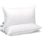 East Coast Bedding Cozy Dream Pillow, Hotel Collection King Size Set Down Pillows, Firm Support Pillows, White Insert Pillows, Set of 2