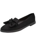 Flat Loafers Shoes for Women - Fashionable Ladies Flat Shoes, Women's Flat Shoes, Women Shoes, Ladies Loafers, Flat Shoes for Women - Black UK Size 6