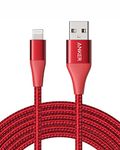 Anker 551 USB-A to Lightning Cable (10ft), MFi Certified iPhone Cable for Flawless Compatibility with iPhone iPhone 13 13 Pro 12 Pro Max 12 11 X XS XR 8 Plus and More (Red)