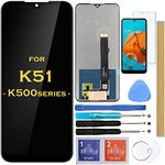 Screen Replacement LCD Display Touch Digitizer Assembly for LG K51 K500 LM-K500UM K500UM3 K500MM K500QM 6.5" (Black)