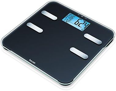 Beurer BF 185 Diagnostic Scales Personal Scales for Measuring Weight, Body Fat, Body Water, Muscle and Bone Mass with Calorie Requirement AMR Calorie Calculation with 10 User Memory Slots